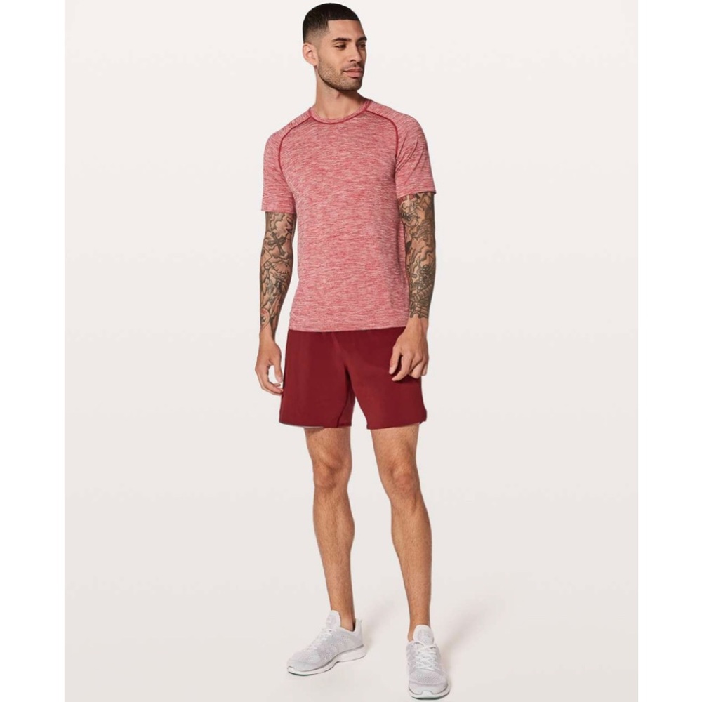 EUC Lululemon Surge Shorts 7”Linerless Caliente Mens Sz XXL